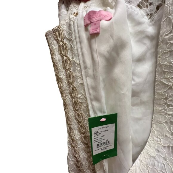 NWT Lilly Pulitzer Mila Shift Dress White Lace Style #: 28887 - Picture 8 of 11